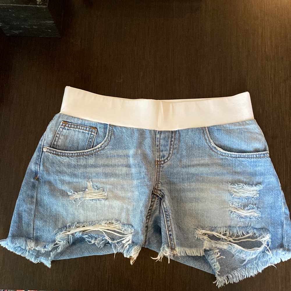 Maternity denim shorts by Ripe